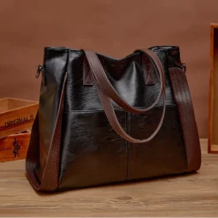 Premium Luxury Large Capacity CasualTote Handbag - Black