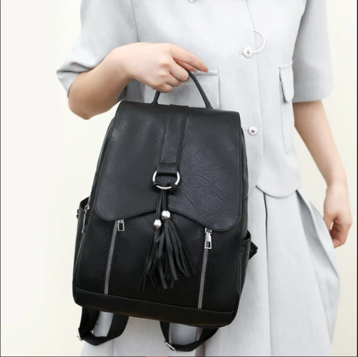 Luxury Designer Solid Color High Quality Leather Premium New Fashion Backpack - Image 13