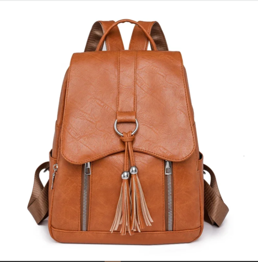 Luxury Designer Solid Color High Quality Leather Premium New Fashion Backpack - Image 12