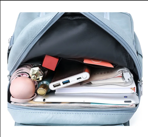 Luxury Designer Solid Color High Quality Leather Premium New Fashion Backpack - Image 6