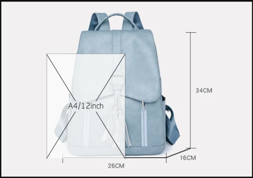 Luxury Designer Solid Color High Quality Leather Premium New Fashion Backpack - Image 2