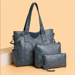 New UPGRADED 3Piece Premium New Arrival Handbag - BLUE