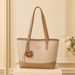 Verona Luxe Tote Bag – Large Capacity Work & Everyday Handbag - Nude Beige
